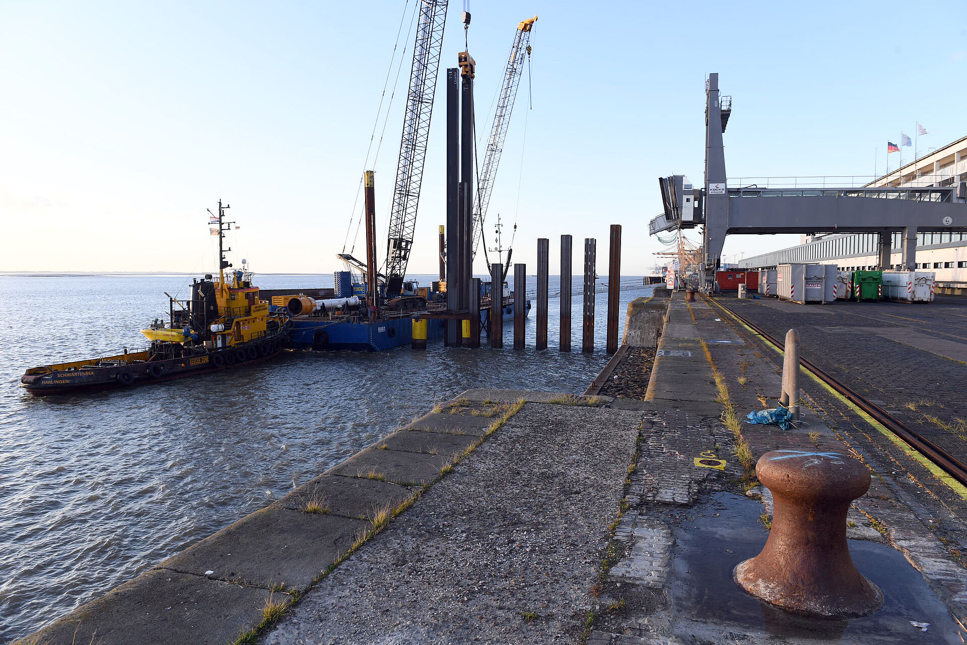 Construction of the new quay 66 in Bremerhaven completed