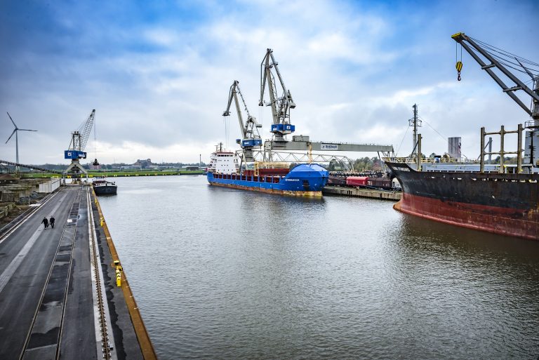 Blick auf das Pumpwerk in Bremerhaven